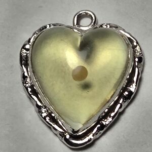 925 Sterling Vintage Amulet of Faith Mustard Seed Matt 17:20 Heart Mini Pendant